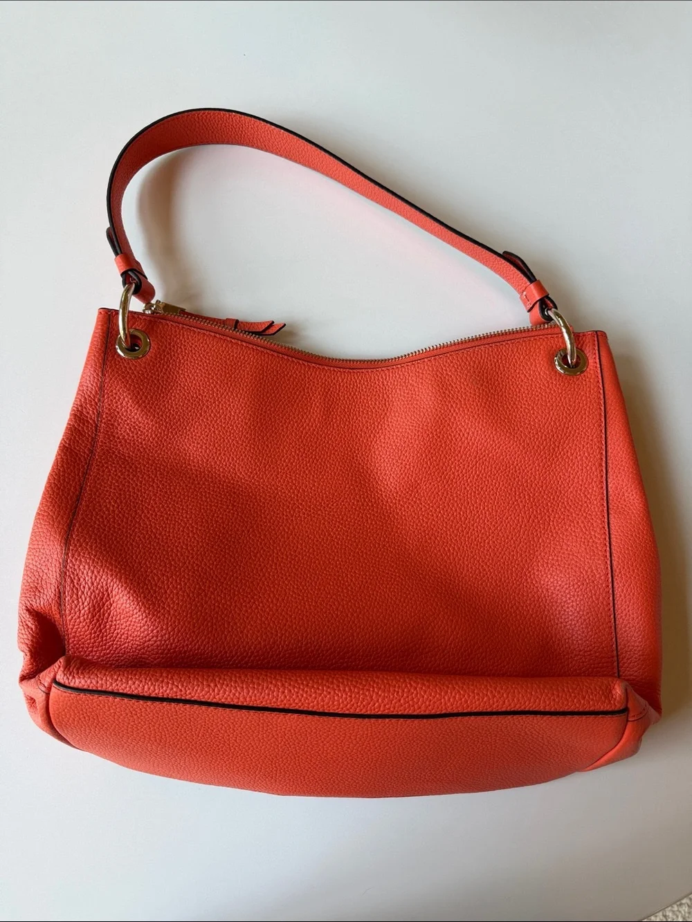 Kate Spade Orange Pebbled Leather Shoulder Bag